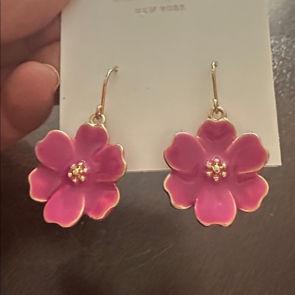 Kate Spade Flutter Floral Gold and Pink Bracelet and Earrings set. - Picture 8 of 10